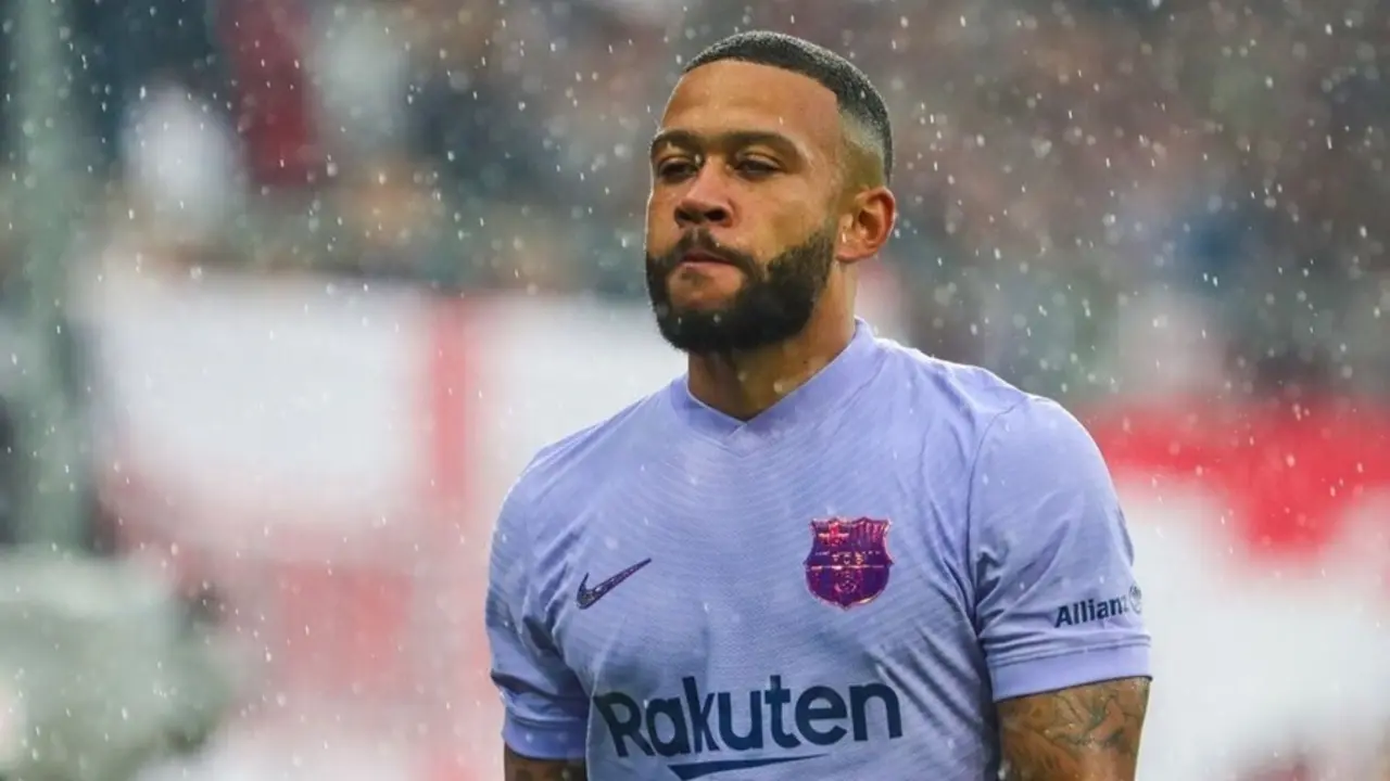 El jugador del FC Barcelona Memphis Depay en el partido amistoso de pretemporada contra el Red Bull Salzburg en el Red Bull Arena