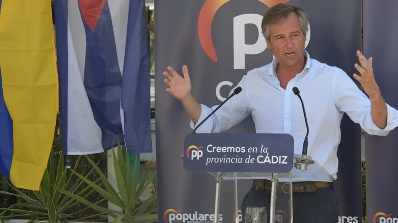 El vicesecretario de Territorial del PP, Antonio Gonz&aacute;lez Terol, durante su visita a Jerez de la Frontera.