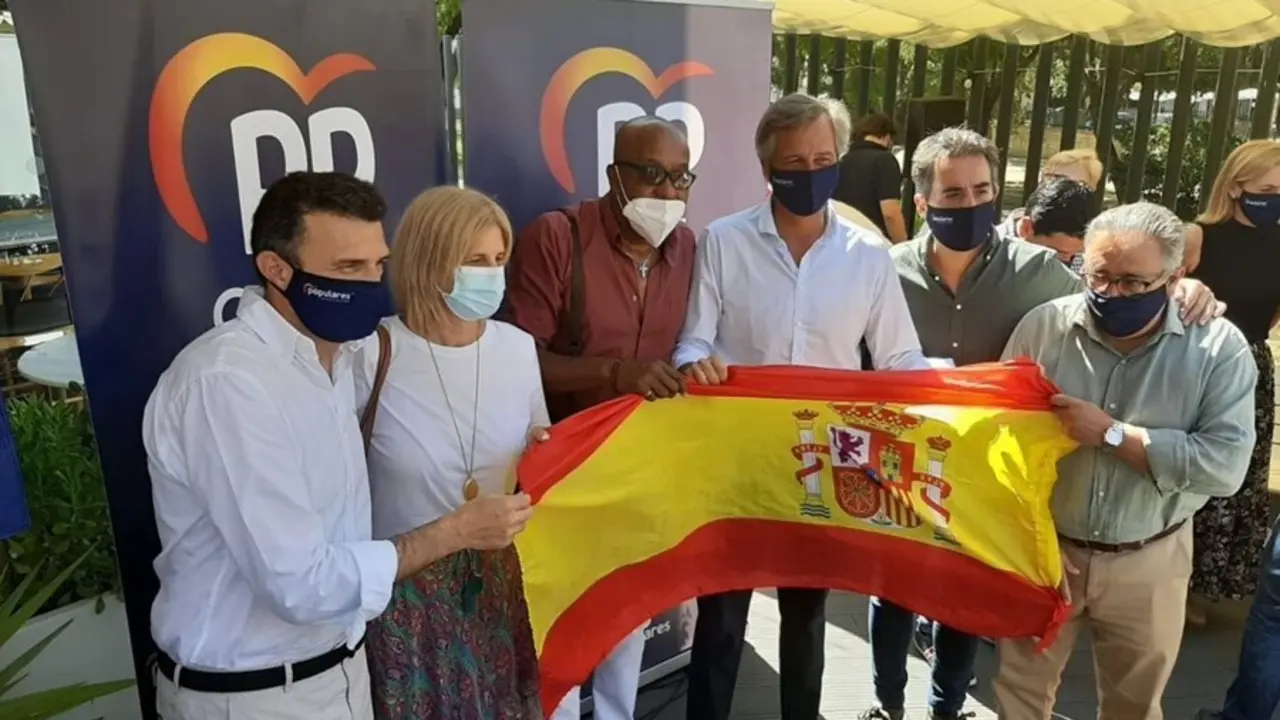 Imagen de este viernes del vicesecretario de Territorial del PP, Antonio Gonz&aacute;lez Terol, en el acto con la comunidad latinoamericana celebrado en Jerez de la Frontera (C&aacute;diz) .