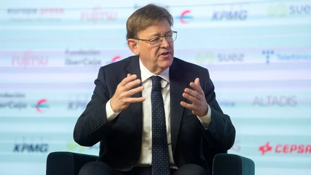 El presidente de la Generalitat valenciana, Ximo Puig, interviene en un Desayuno Informativo de Europa Press en el Auditorio El Beatriz Madrid, a 21 de julio de 2021, en Madrid (Espa&ntilde;a).