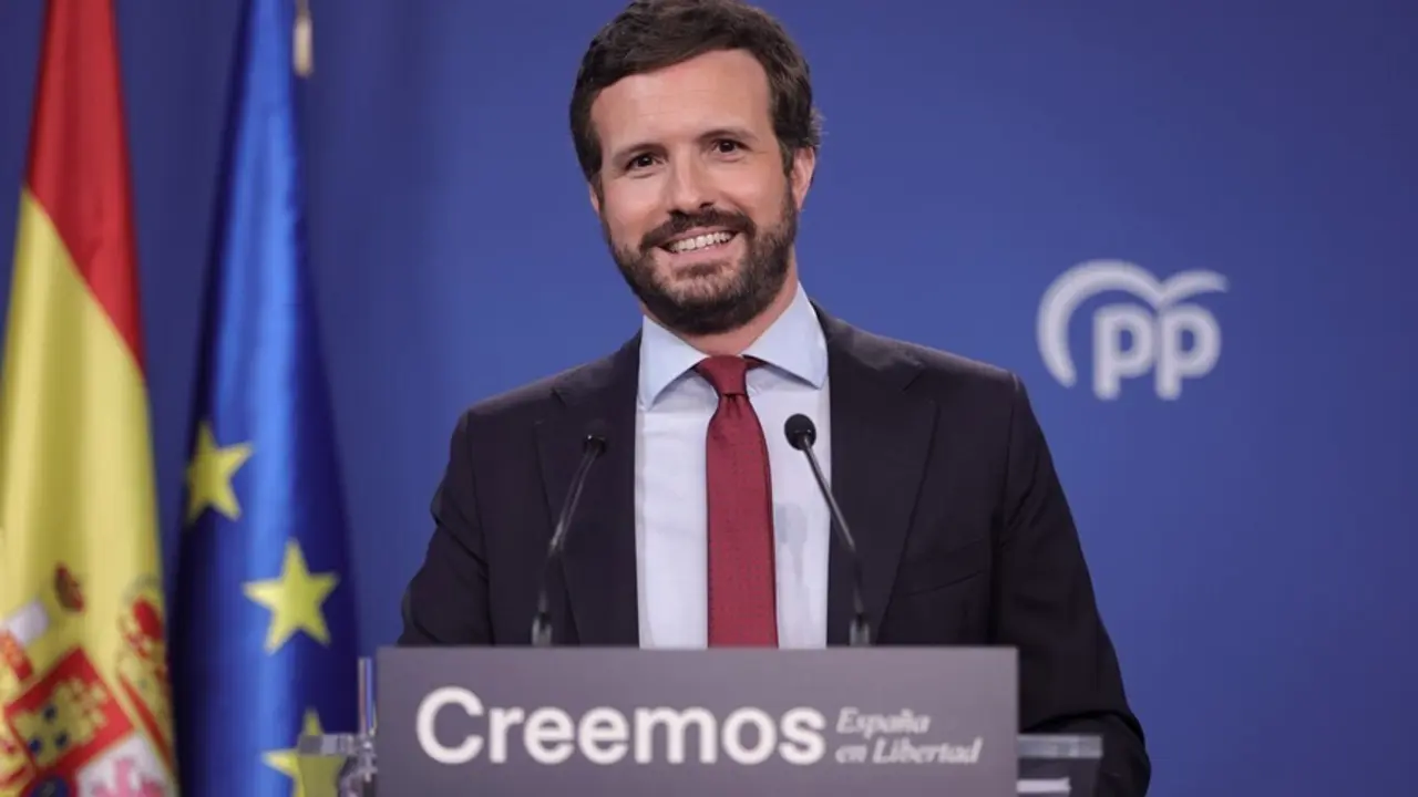 El presidente del PP, Pablo Casado.