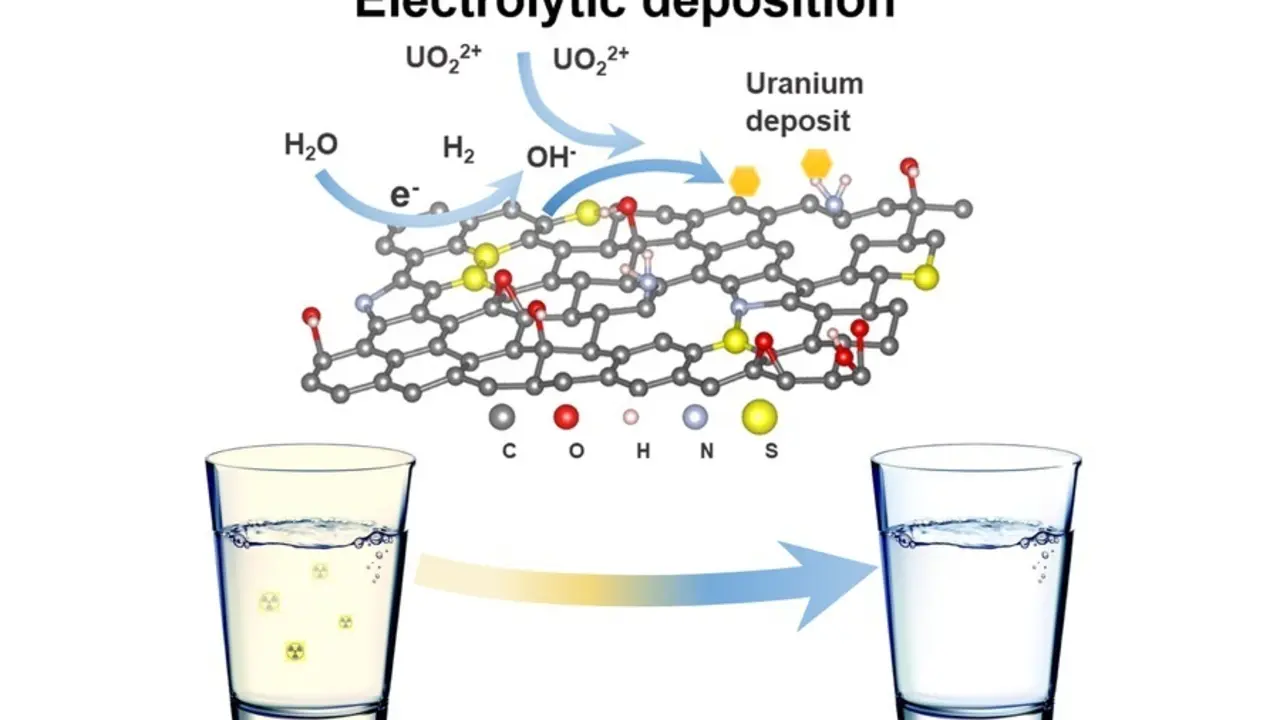 Se utiliza una espuma de &oacute;xido de grafeno reducido funcionalizada en 3D (3D-FrGOF) reutilizable como electrodo de deposici&oacute;n electrol&iacute;tica in situ para extraer uranio del agua contaminada.
