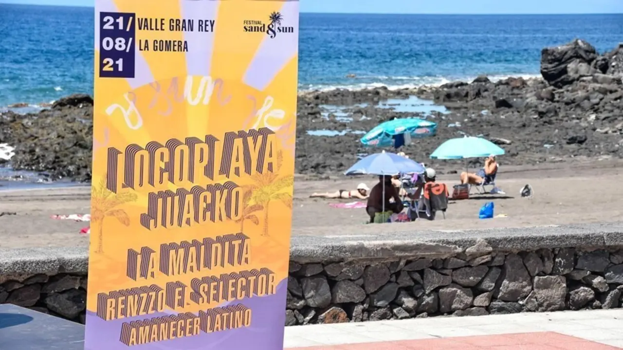 Cartel del evento Sand&Sun 2021 en el Valle del Gran Rey (La Gomera)