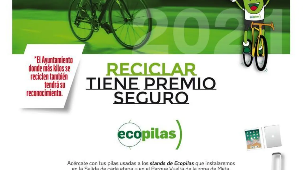 Campa&ntilde;a de4 Ecopilas para recoger pilas usadas durante La Vuelta a Espa&ntilde;a 2021