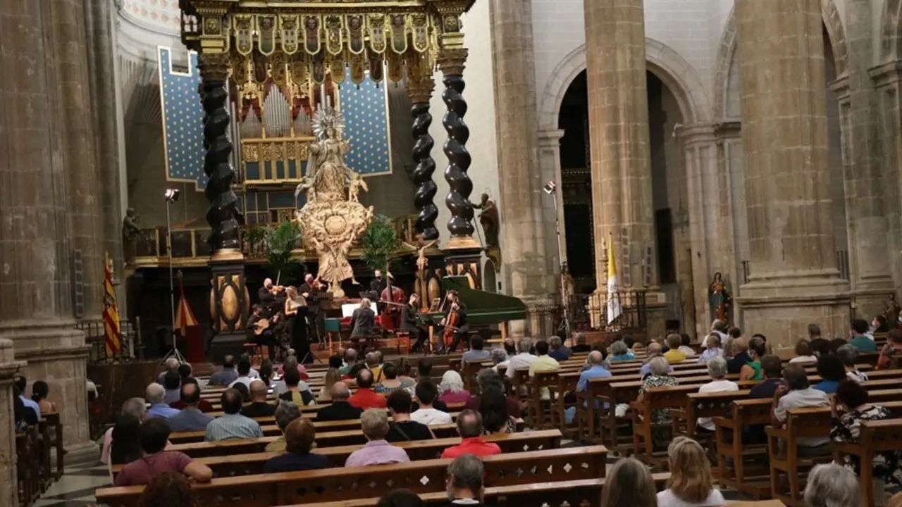 Actuaci&oacute;n del Festival Internacional de M&uacute;sica Antigua de Daroca en la Bas&iacute;lica Colegiata de Santa Mar&iacute;a