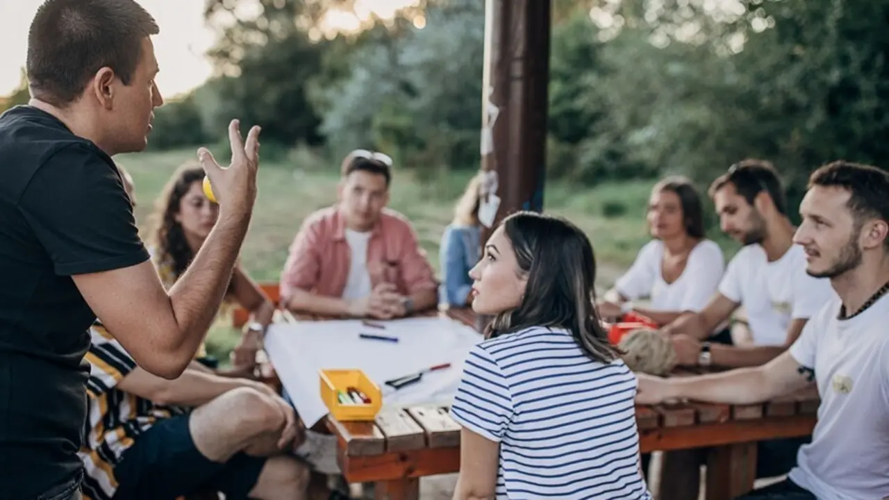 J&oacute;venes durante una reuni&oacute;n