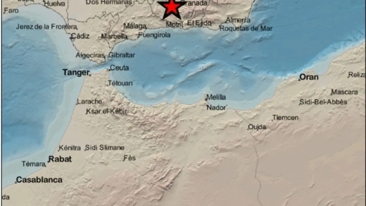 Imagen del lugar donde se ha producido un terremoto en la provincia de Granada este viernes, 13 de agosto