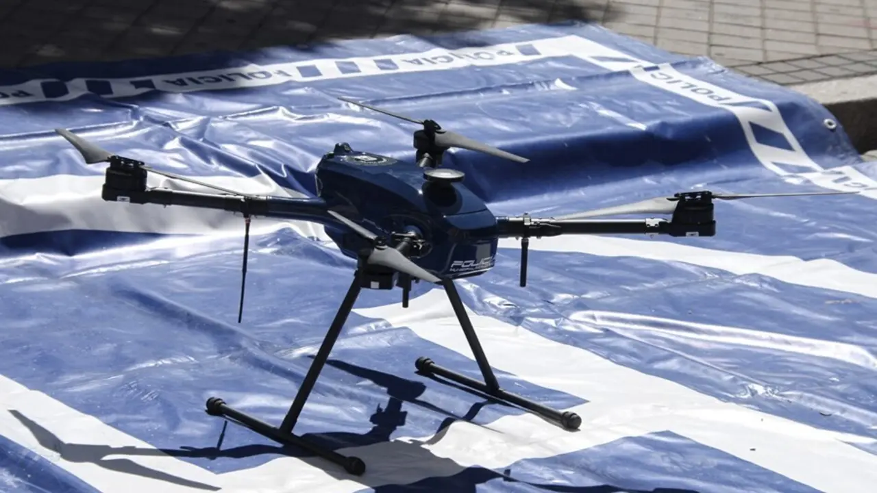 Un dron de la Polic&iacute;a Municipal de Madrid. 