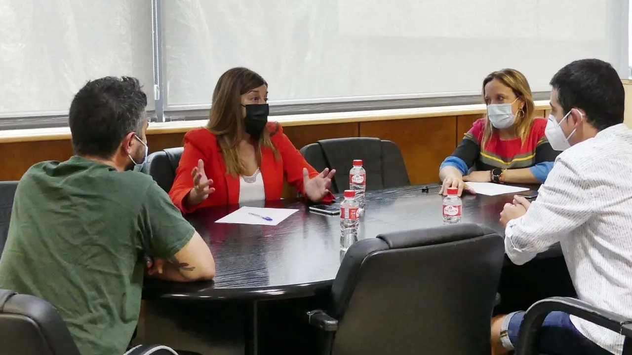 La presidenta del PP de Cantabria, Mar&iacute;a Jos&eacute; S&aacute;enz de Buruaga durante la reuni&oacute;n con los padres. / ALERTA