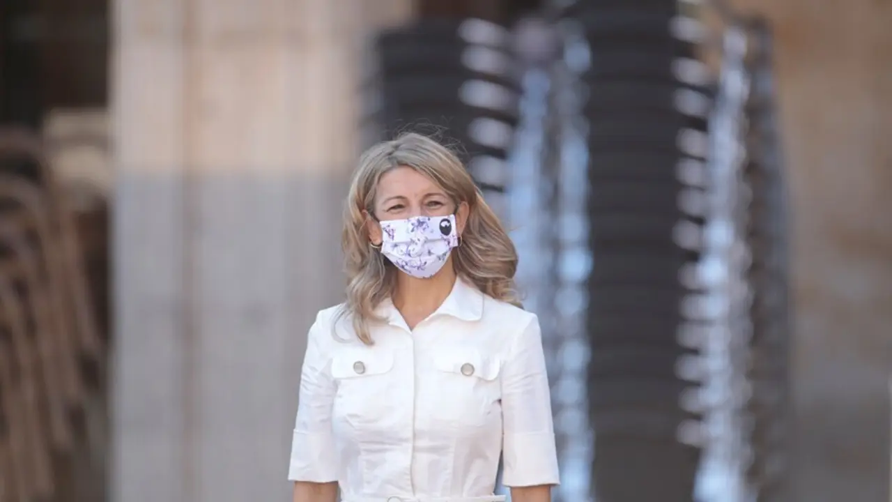 La vicepresidenta segunda y ministra de Trabajo y Econom&iacute;a Social, Yolanda D&iacute;az, 