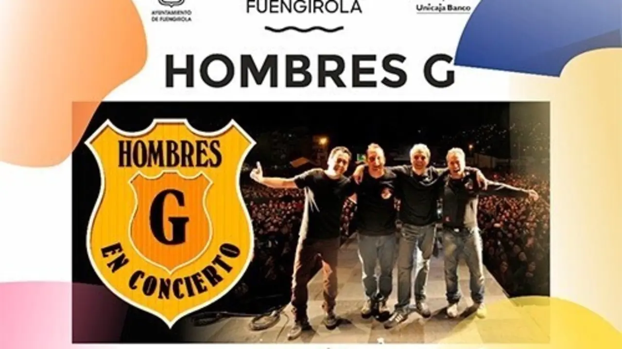 Cartel de Hombres G de su concierto en Marenostrum Fuengirola