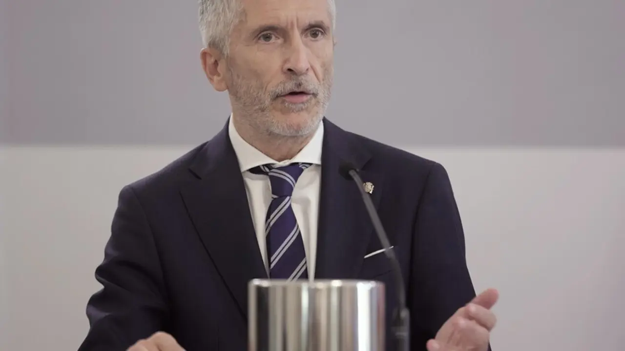 El ministro de Interior, Fernando Grande-Marlaska, comparece en rueda de prensa el pasado mes de julio