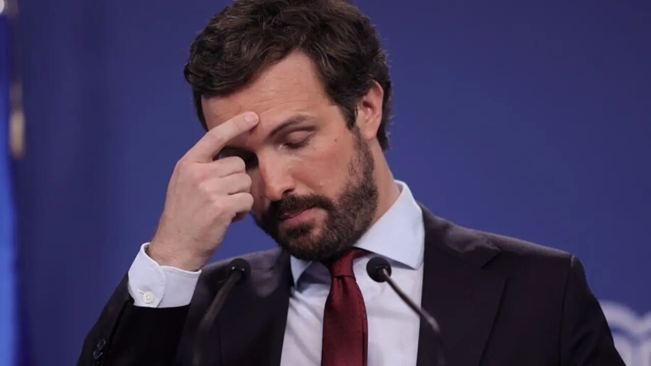 El presidente del PP, Pablo Casado