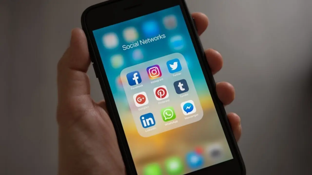 Archivo - M&oacute;vil con redes sociales