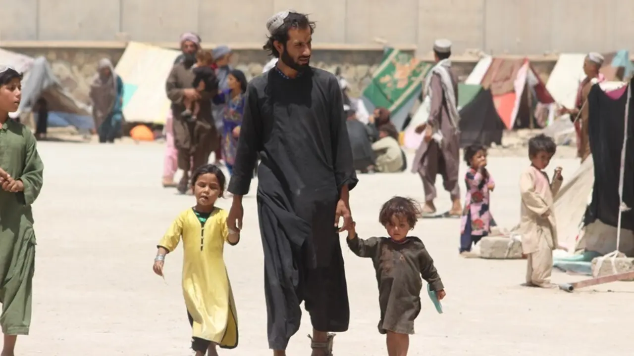 Una familia de desplazados internos en Kandahar, Afganist&aacute;n