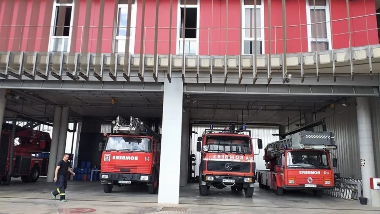 Archivo - Camiones de Bomberos de Palma en el Parque de Son Malferit.