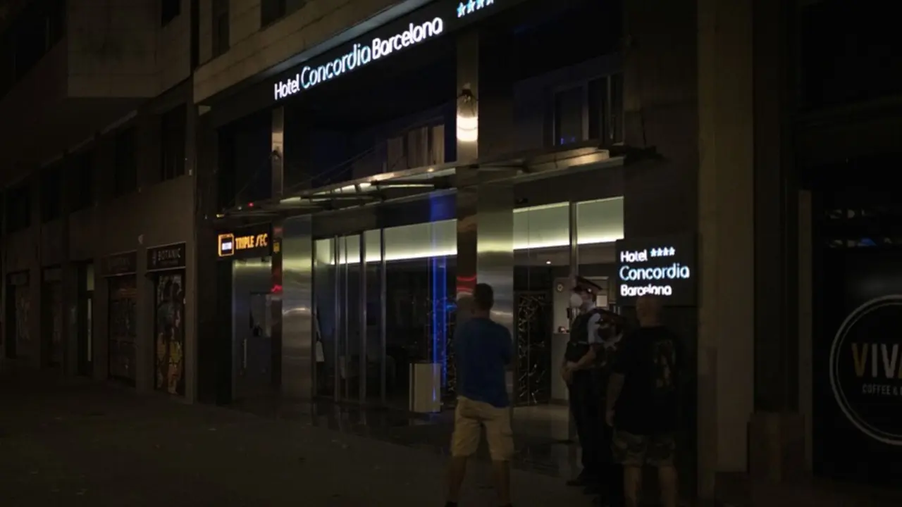 El hotel de Barcelona donde se produjeron los hechos.