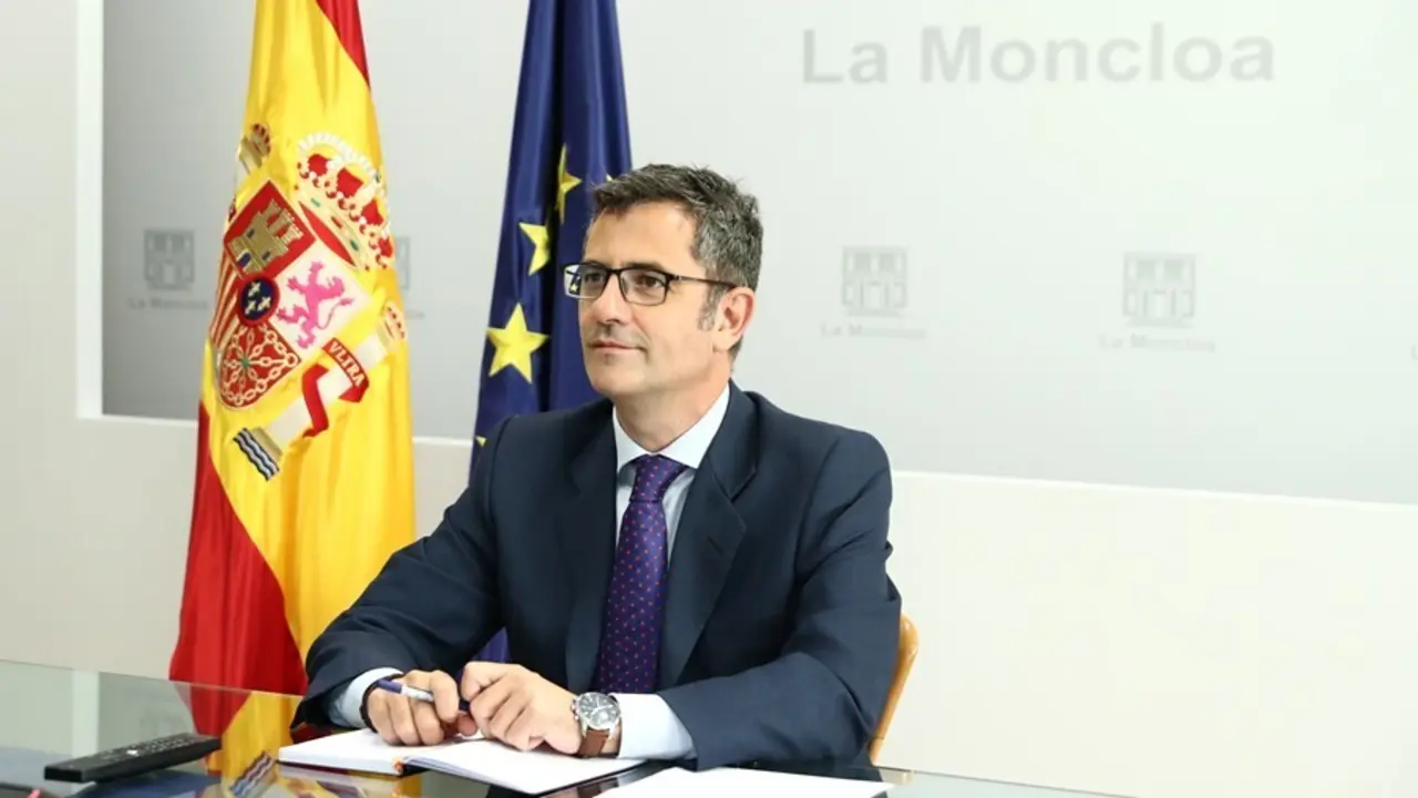 El ministro de la Presidencia, Relaciones con las Cortes y Memoria Democr&aacute;tica, F&eacute;lix Bola&ntilde;os