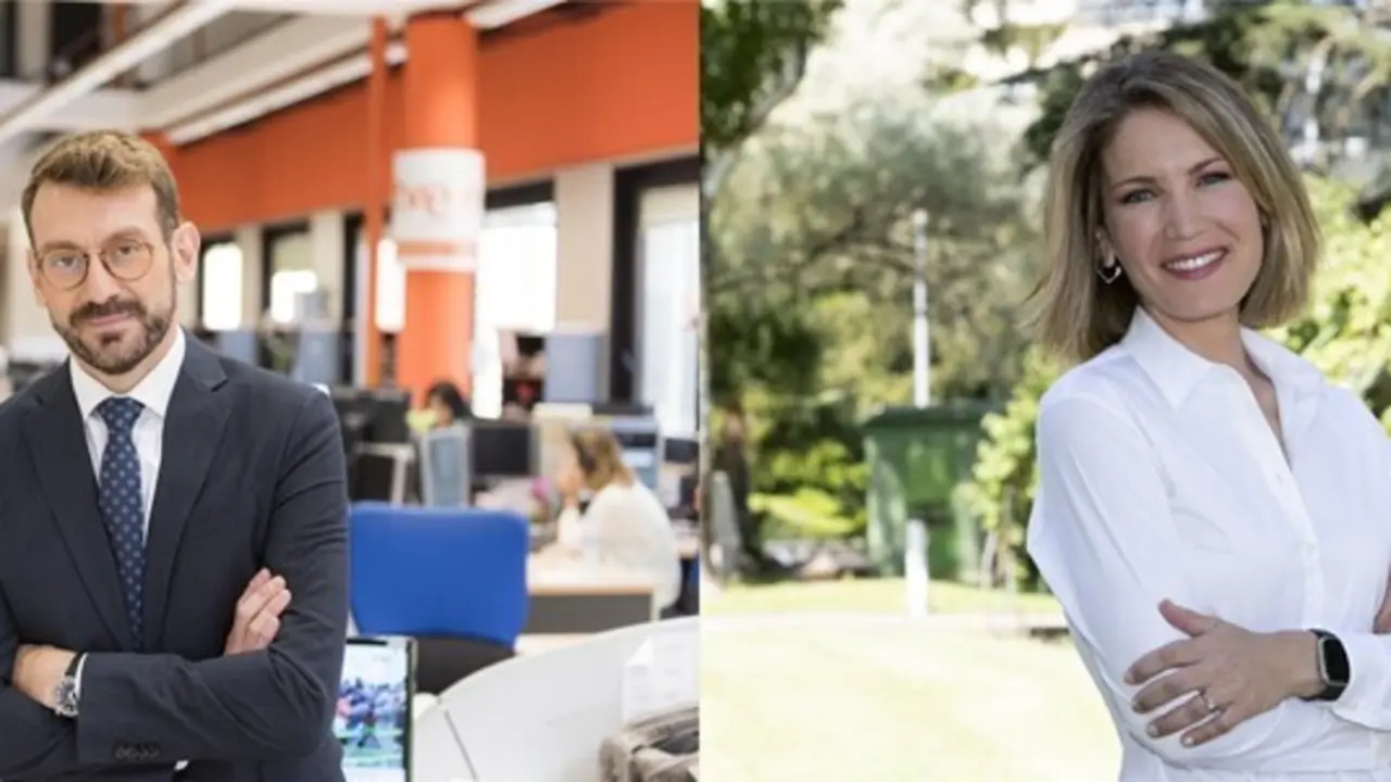 Archivo - Los periodistas Marc Sala y Silvia Intxaurrondo