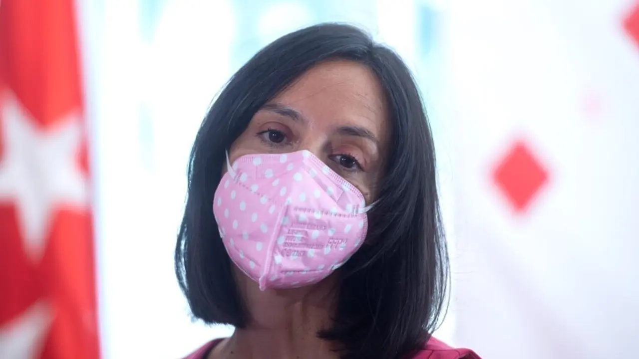 La delegada del Gobierno en Madrid, Mar&iacute;a de las Mercedes Gonz&aacute;lez Fern&aacute;ndez, durante una sesi&oacute;n ordinaria de la Junta Local de Seguridad, en Alcorc&oacute;n, a 26 de agosto de 2021, en Madrid (Espa&ntilde;a).
