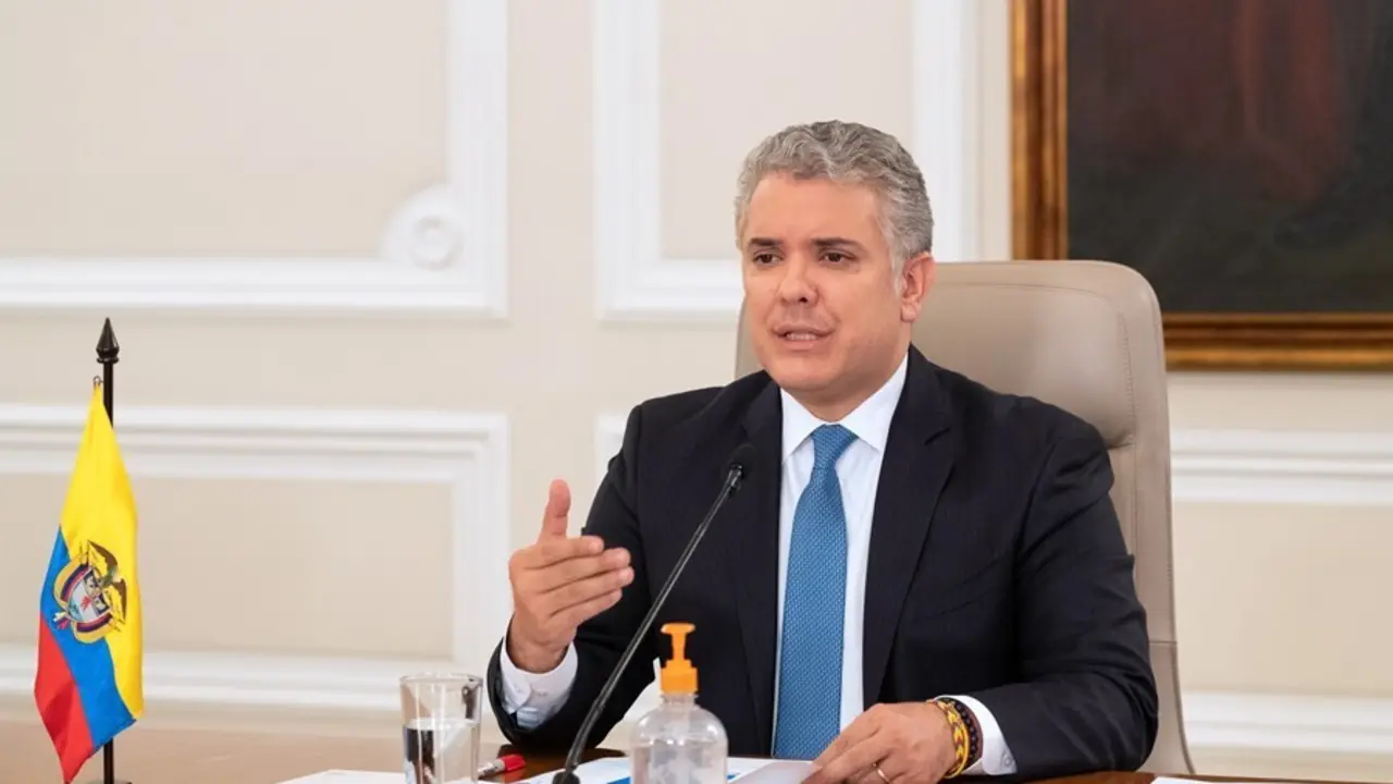 Archivo - El presidente de Colombia, Iv&aacute;n Duque