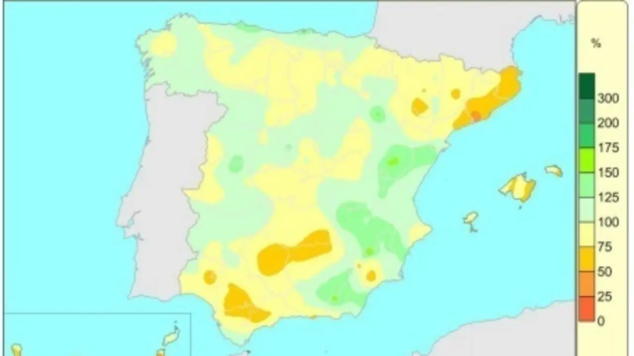 Las lluvias acumuladas desde el 1 de octubre de 2020 hasta el 24 de agosto de 2021 est&aacute;n un 8 por ciento por debajo de lo normal.