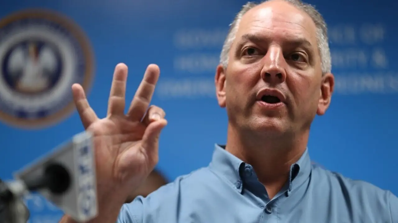 Archivo - El gobernador del estado de Luisiana, John Bel Edwards, en una imagen de archivo