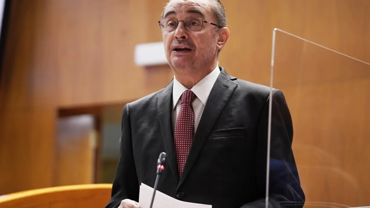 Archivo - Javier Lamb&aacute;n es el presidente del Gobierno de Arag&oacute;n.