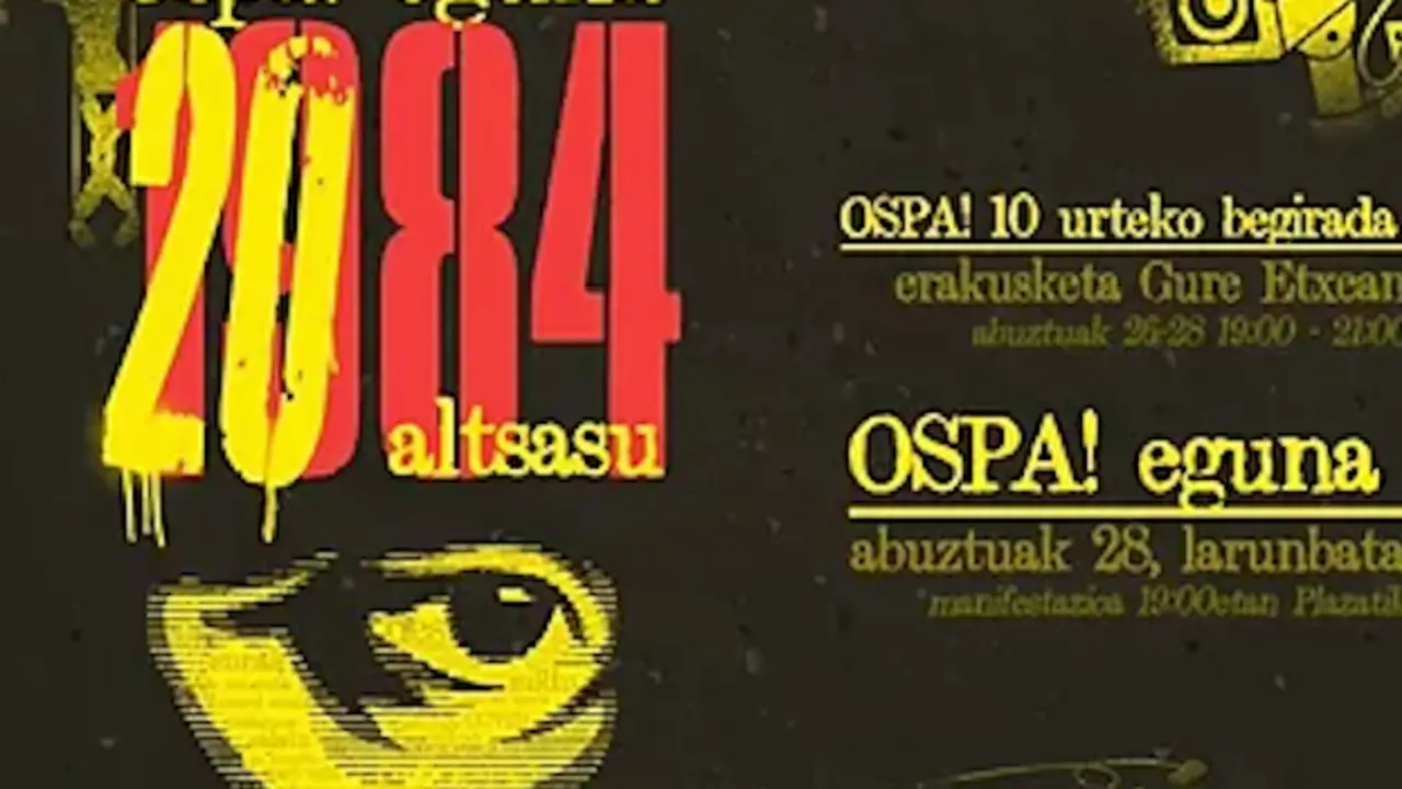 Carteles de convocatoria para el 'Ospa Eguna' de 2021.