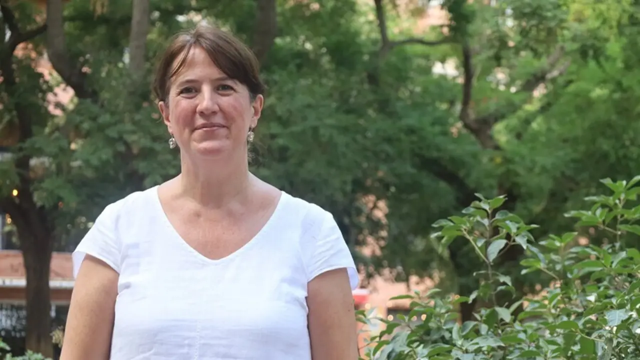 La presidenta de la ANC, Elisenda Paluzie, en una entrevista de Europa Press.