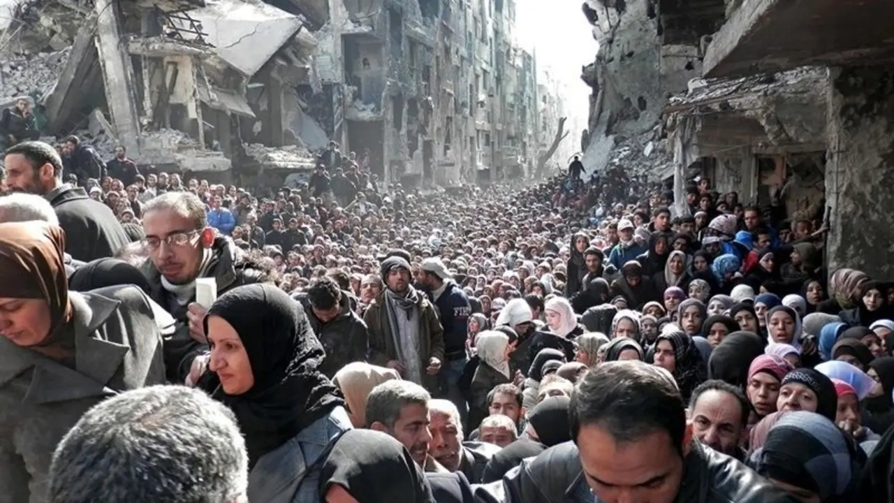 Archivo - Campo de refugiados palestinos de Yarmuk (Siria).