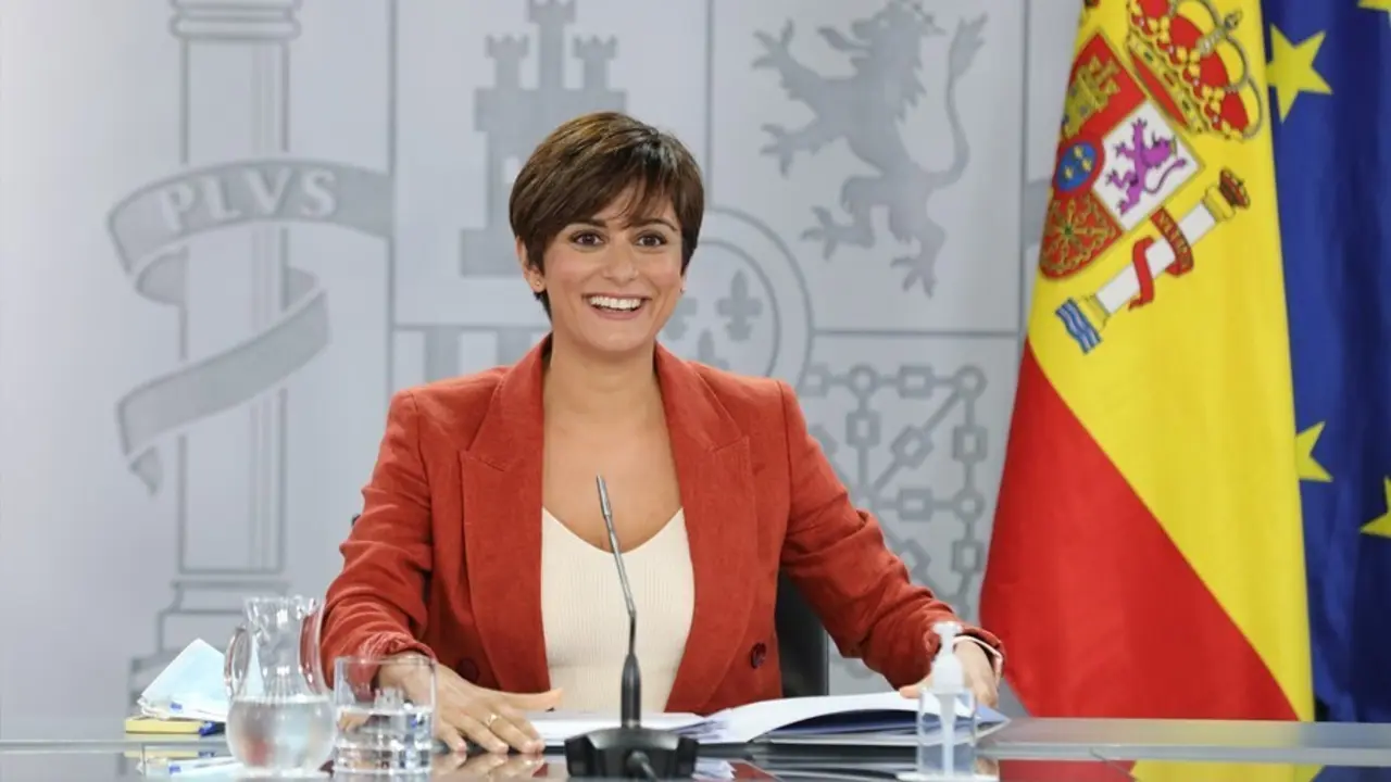 La ministra de Pol&iacute;tica Territorial y portavoz del Gobierno, Isabel Rodr&iacute;guez Garc&iacute;a, en una rueda de prensa posterior al Consejo de Ministros, a 31 de agosto de 2021, en Madrid, (Espa&ntilde;a). Durante la comparecencia han confirmado, entre otras cuestiones, q