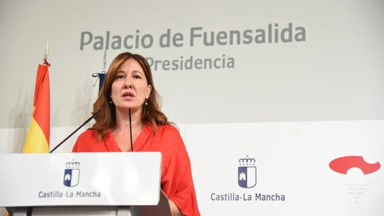 Archivo - La portavoz del Gobierno de Castilla-La Mancha, Blanca Fern&aacute;ndez, en una foto de archivo