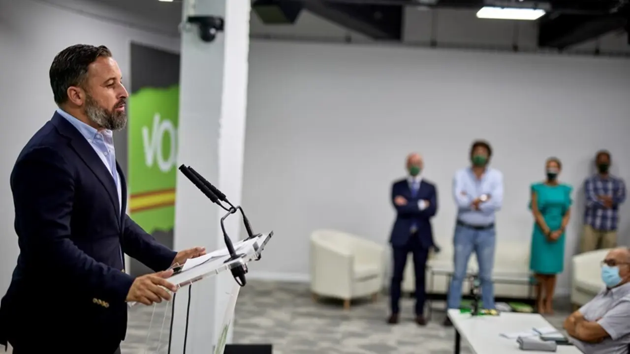 El presidente de Vox, Santiago Abascal