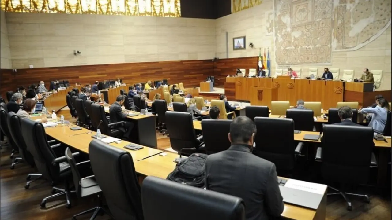 Archivo - Imagen de archivo de un pleno en la Asamblea de Extremadura