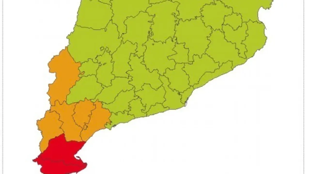 Aviso de lluvias intensas en Montsi&agrave; y Baix Ebre (Tarragona), a d&iacute;a 1 de septiembre de 2021