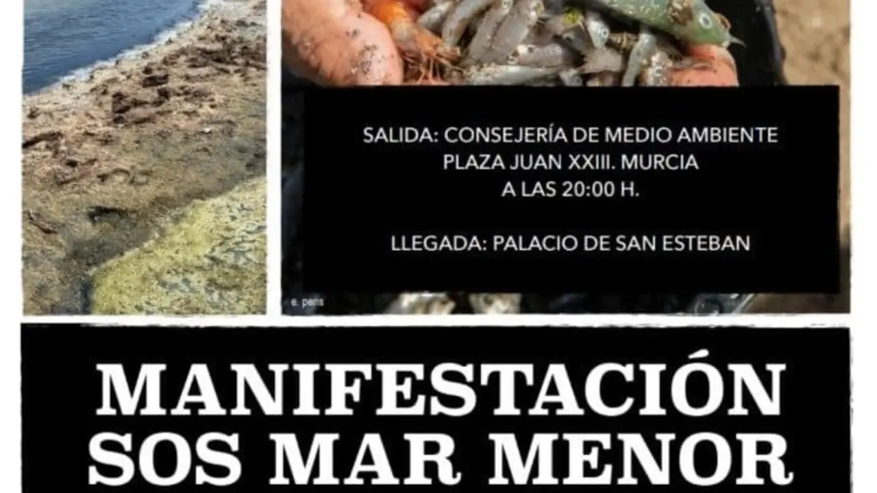 Varias organizaciones, en lucha por el mal estado del Mar Menor, convocan una gran manifestaci&oacute;n en Murcia para el 7 de octubre