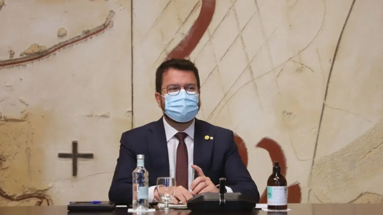El presidente del Govern, Pere Aragon&egrave;s, en el Consell Executiu del 31 de agosto.