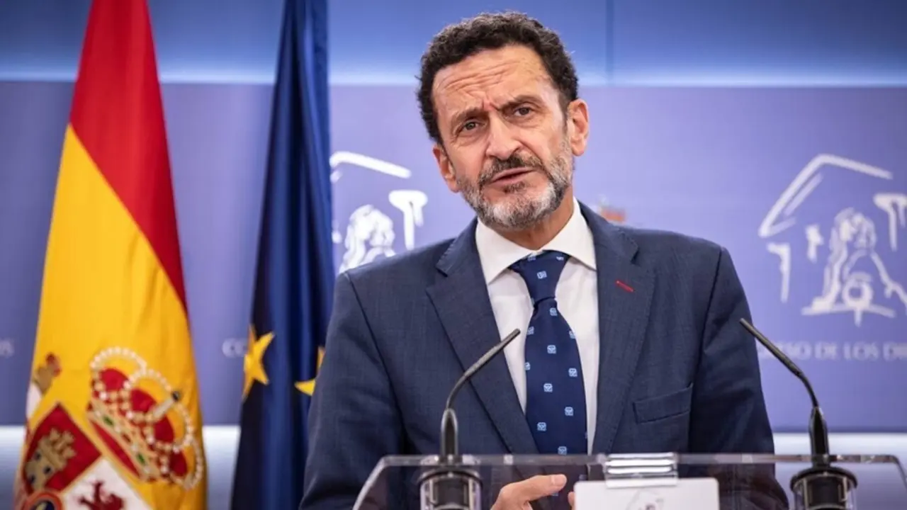 El vicesecretario general de Ciudadanos y portavoz adjunto en el Congreso de los Diputados, Edmundo Bal, en una rueda de prensa en la C&aacute;mara Baja.