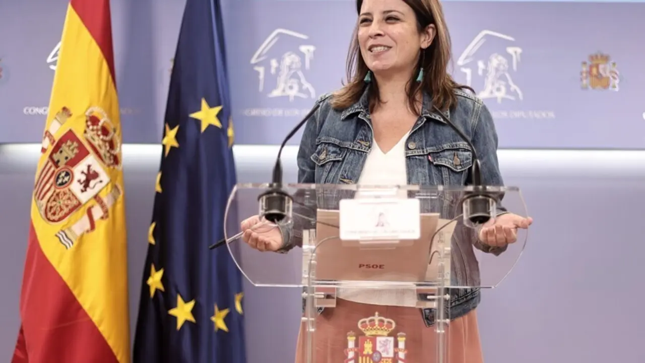 Archivo - La vicesecretaria general del PSOE y portavoz del Grupo Parlamentario Socialista en el Congreso, Adriana Lastra,