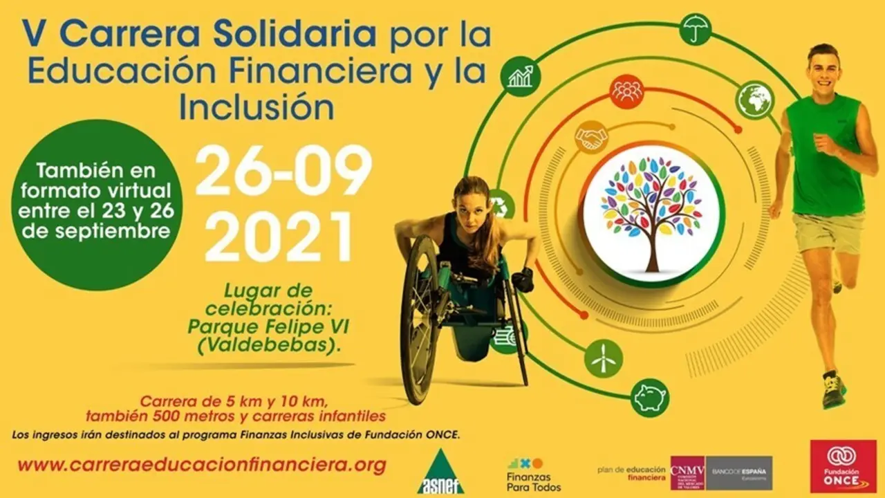 Fundaci&oacute;n ONCE y ASNEF organizan, por quinto a&ntilde;o consecutivo, la  Carrera Solidaria por la Educaci&oacute;n Financiera y la Inclusi&oacute;n