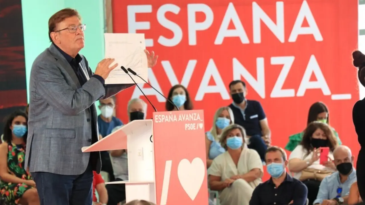 Ximo Puig, en el acto del PSOE en Ja&eacute;n.