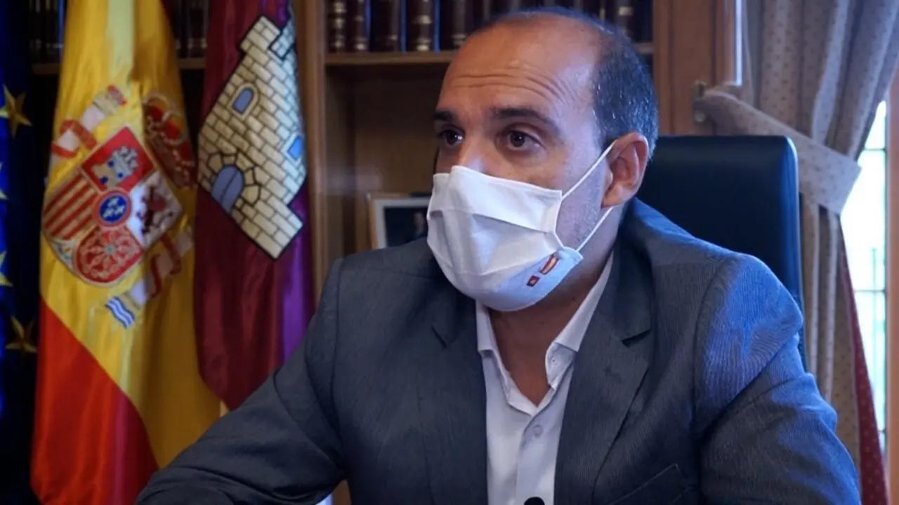El presidente de las Cortes de Castilla-La Mancha, Pablo Bellido, en una entrevista con Europa Press