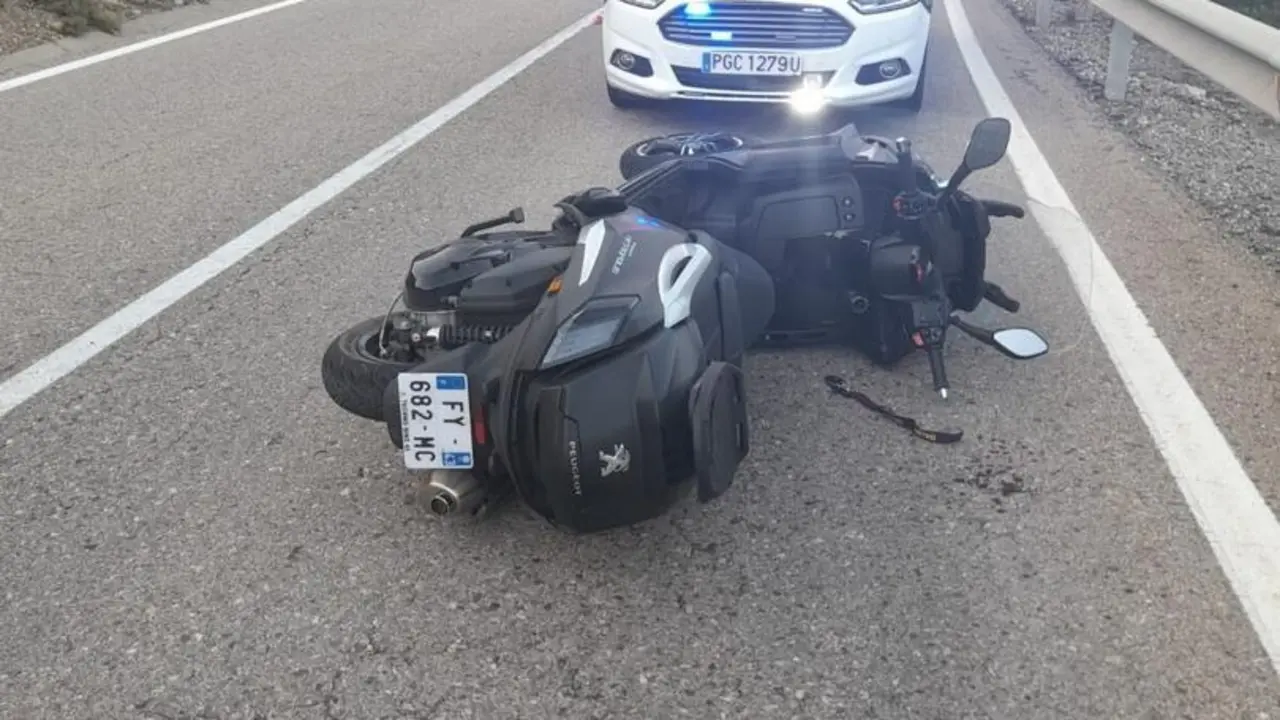 Accidente de tr&aacute;fico en la N-211 en Mequinenza (Arag&oacute;n)