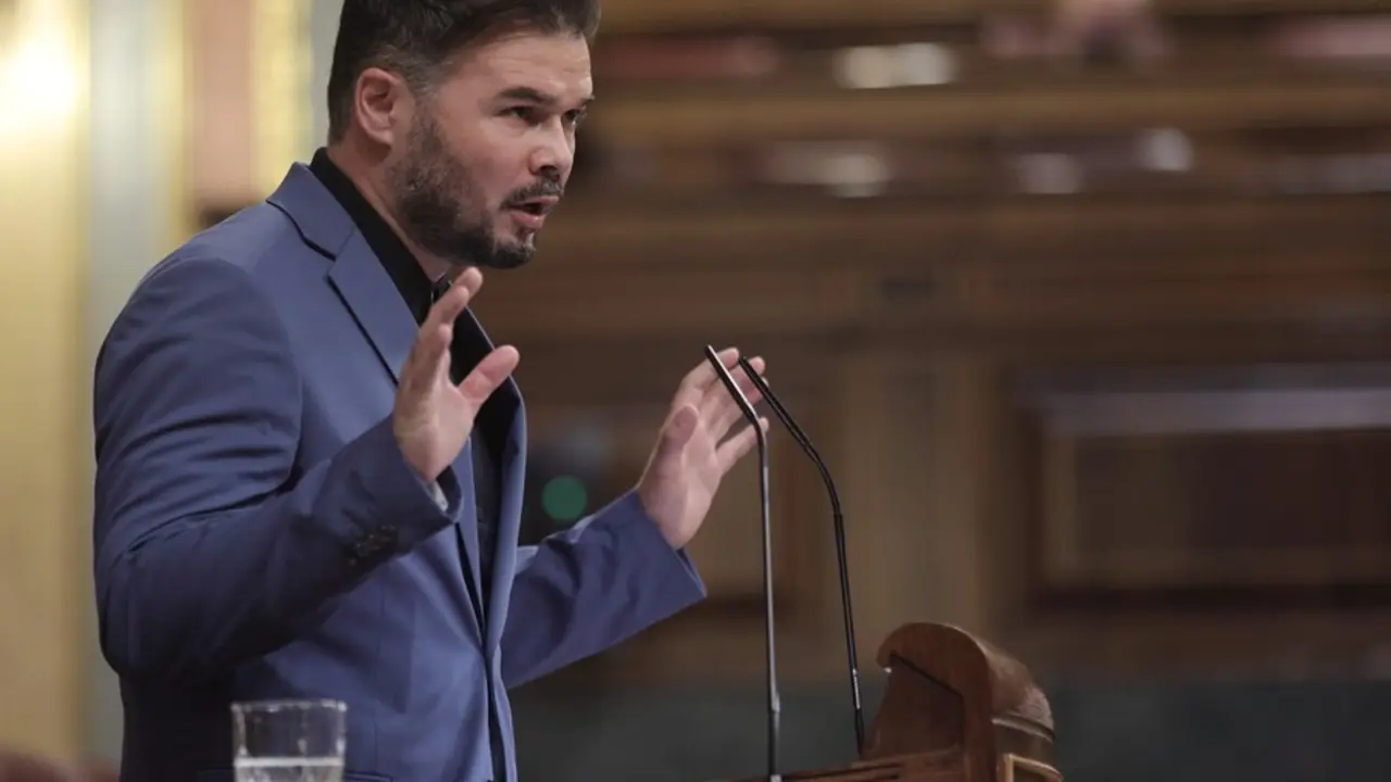 Archivo - El portavoz de Esquerra Republicana en el Congreso, Gabriel Rufi&aacute;n