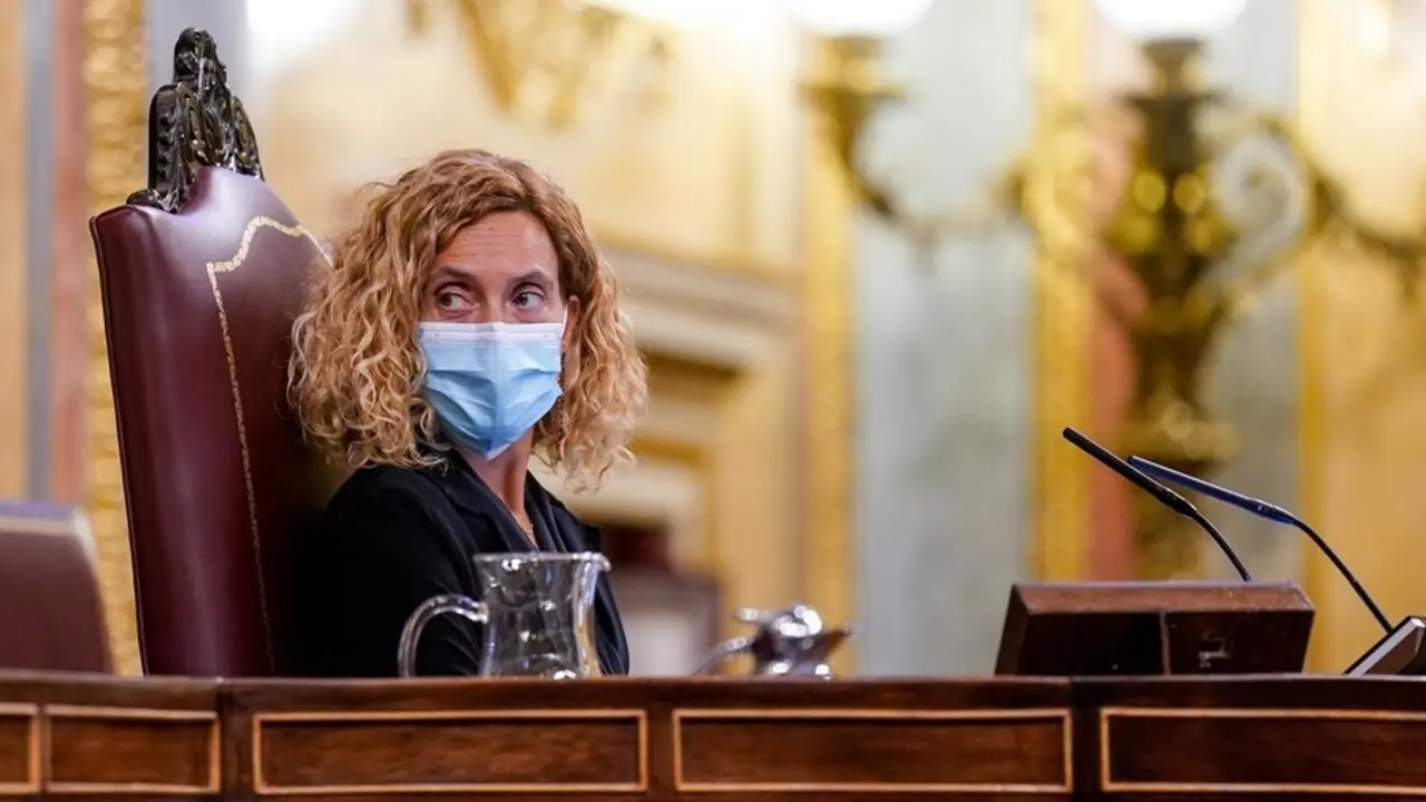 Archivo - La presidenta del Congreso, Meritxell Batet en una sesi&oacute;n plenaria