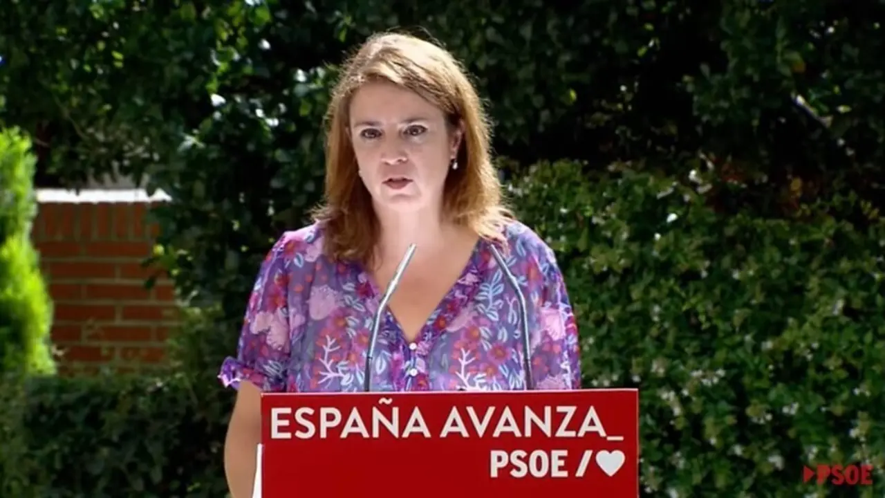 La vicesecretaria general del PSOE, Adriana Lastra, en la presentaci&oacute;n este domingo, 5 de septiembre de 2021, en Madrid, de la campa&ntilde;a de afiliaci&oacute;n del PSOE