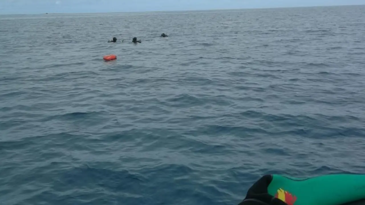 Zona de b&uacute;squeda del submarinista en la costa del Aeroclub, en San Bartolom&eacute; de Tirajana