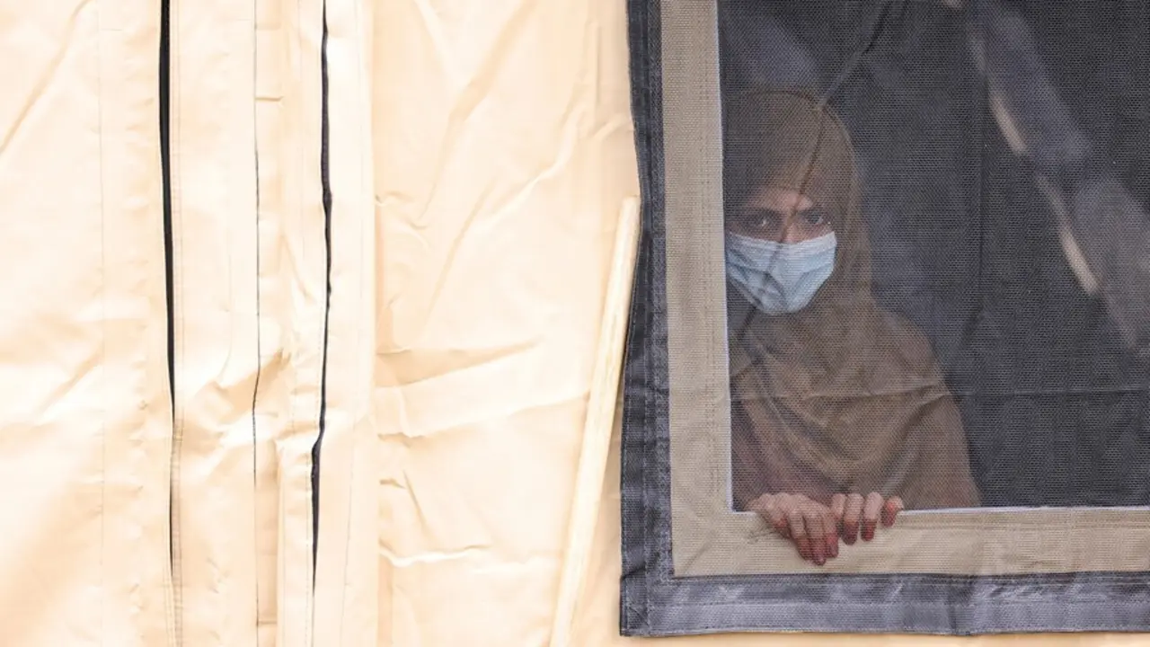 Mujer afgana evacuada a Alemania