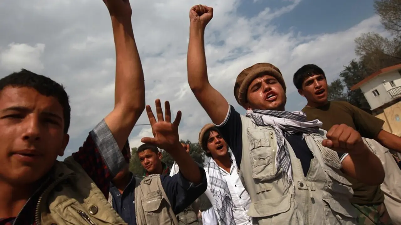 Milicianos antitalib&aacute;n en la provincia de Panjshir